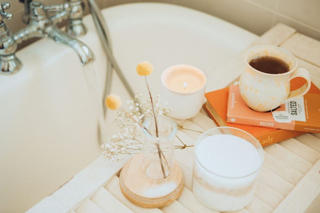 Reduce stress by taking a soothing bath